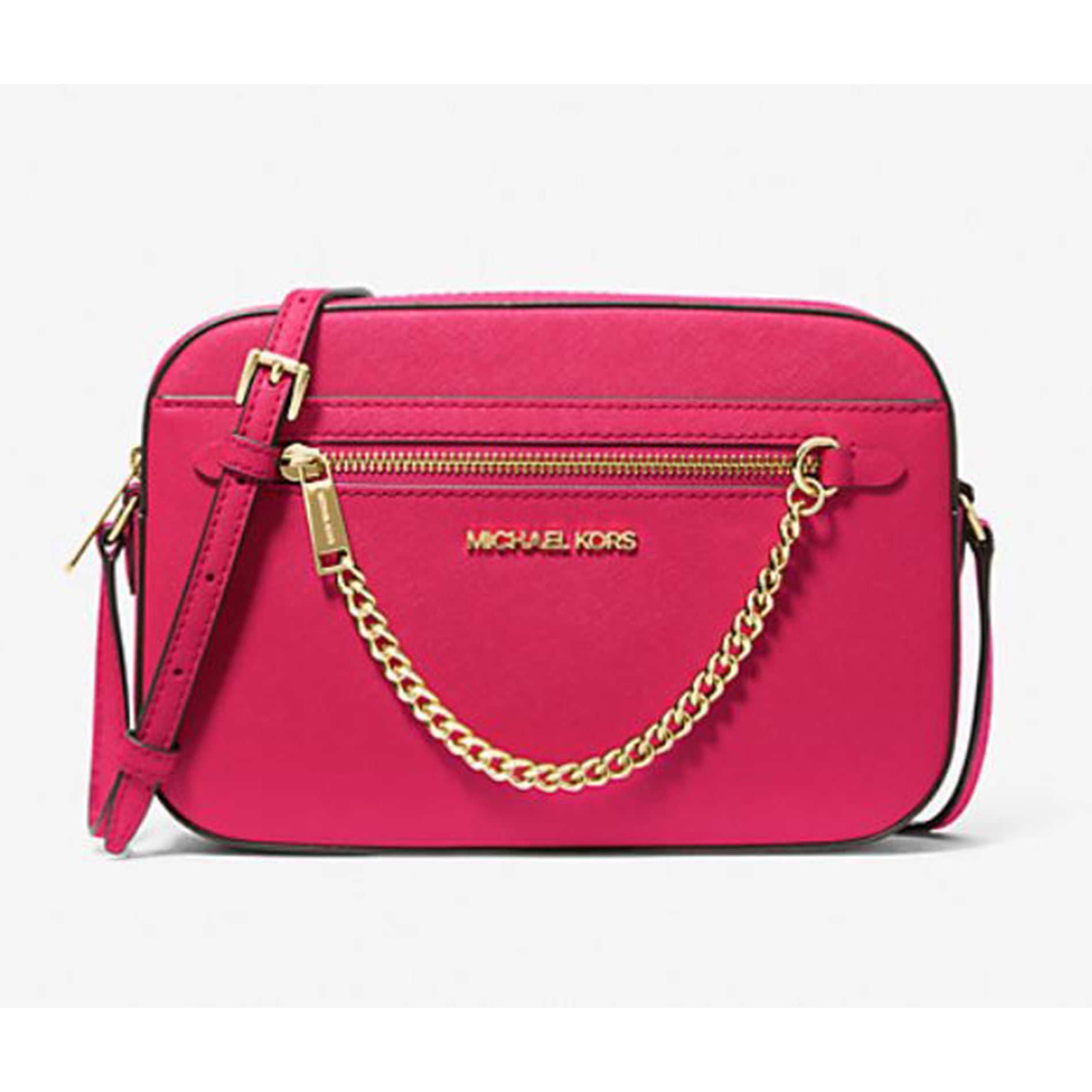 Michael Kors Jet Set Medium Powder Blush PVC Convertible Pouchette