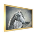 thumbnail image 2 of Designart 'Black and White Portrait Of A Wild Horse' Farmhouse Framed Art Print, 2 of 4