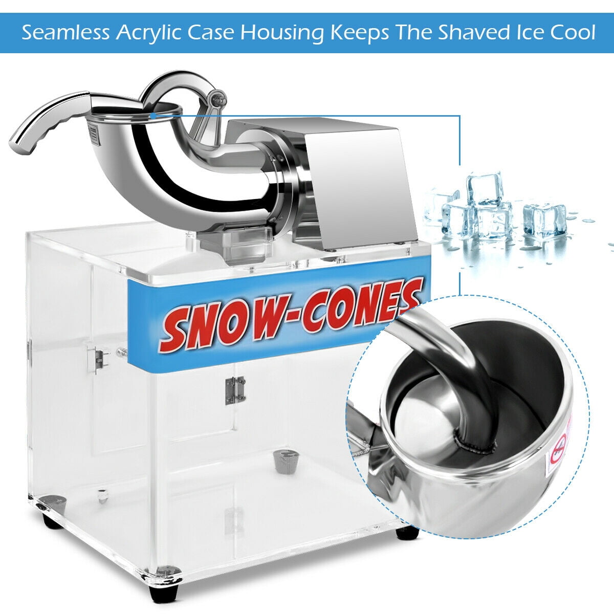 Costway Electric Shaved Ice Maker, White
