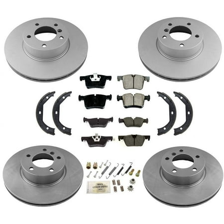 Rotors Ceramic Pads 8pc Kit for BMW 320i xDrive AWD 13-18 with out Blue Caliper