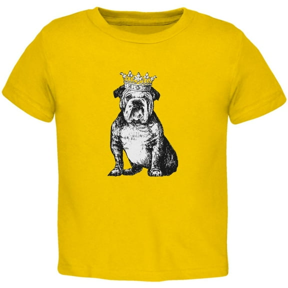 Bulldog Crown Toddler T Shirt Yellow 2T