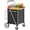 Black+Gray, variant on Heavy Duty Folding Shopping Cart with Brake, 360° Rolling Swivel Grocery Cart with Double Basket, Jumbo Utility Shopping Carts for Groceries Laundry Shopping, Antique Black