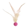thumbnail image 4 of Interactive Cat Easter Toys Rubber Bouncy Balls, with Feather Easter Toys for Indoor Cats Fun Chase Throw Play Toys for Cats Kittens Interactive Exercise Toys for Indoor Outdoor Activity, 5in, Purple, 4 of 4