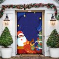thumbnail image 4 of Ganfancp Cubrepuertas Navideño Decoración Cubrepuertas Navideño Decoración de Fiesta Cubrepuertas Tapiz Ofertas Flash 1X Colgadores de Puerta, 4X Velcro, 4 of 7