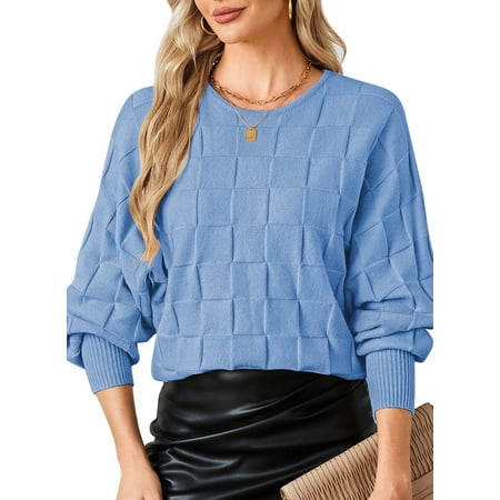 Pink Queen Women's Sweaters Winter 2026 Crewneck Pullover Long Batwing Sleeve Oversized S-XL