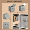 thumbnail image 5 of LEDREM 10.2" Storage Cubes Organizer - 6-Pack Foldable Fabric Bins with Double Handles, Shelving System for Clothes, Toys, Taupe, 5 of 5