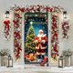 thumbnail image 5 of Cubierta de puerta navideña de 35 x 71 pulgadas - Diseño de Papá Noel - Decoración navideña para puerta - Decoración para festivales y fiestas, 5 of 6