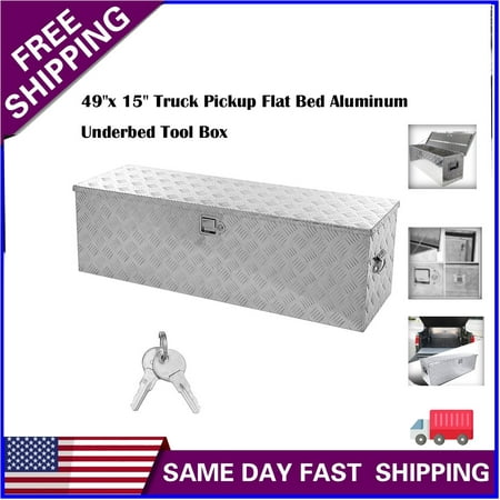 Iuhan 49 Inch Truck Pickup Flat Bed Aluminum Underbody Tool Box Tongue Trailer