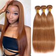 thumbnail image 1 of Extensiones de cabello Nuailisex, marrón claro, liso, 40-50 cm, 1 of 8