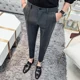 thumbnail image 4 of Pantalones de traje ajustados para hombre, de algodón, con 9 bolsillos, estilo coreano, baratos, elegantes, de verano, 2024, 4 of 5