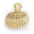 thumbnail image 3 of 100pcs Tibetan style Alloy Pendants Ocean Theme Lead Free & Nickel Free & Cadmium Free Shell Real 14K golden Plated 18.5x17x5mm Hole: 2.5mm, 3 of 4