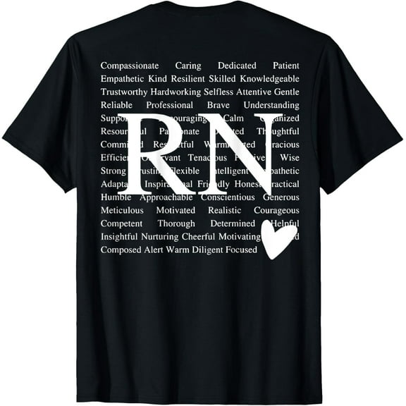 Velto Nurse 2 Sided Mens Women Registered Nurse T-Shirt for Men & Women All Size S-5XL