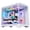 White and pink, variant on WJCOOLMAN Mini PC Case M-ATX/ITX Sea View Room Dual Tempered Glass Gaming Computer Case, 240mm AIO Support, High Airflow, Black (No Fans Included)
