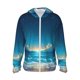 thumbnail image 1 of Fotbe Night Sky Beach Scene Chaqueta con Protección Solar UPF 50+ para Hombre y Mujer, Camisa con Capucha y Bolsillos-Small, 1 of 7