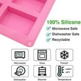 thumbnail image 5 of Rectangle Silicone Soap Mold - 6 Large Cavity DIY Molds Reusable Silicone Ice Cube Trays Molds for Soap Making Bar, Resin, Homemade Craft, 5 of 7