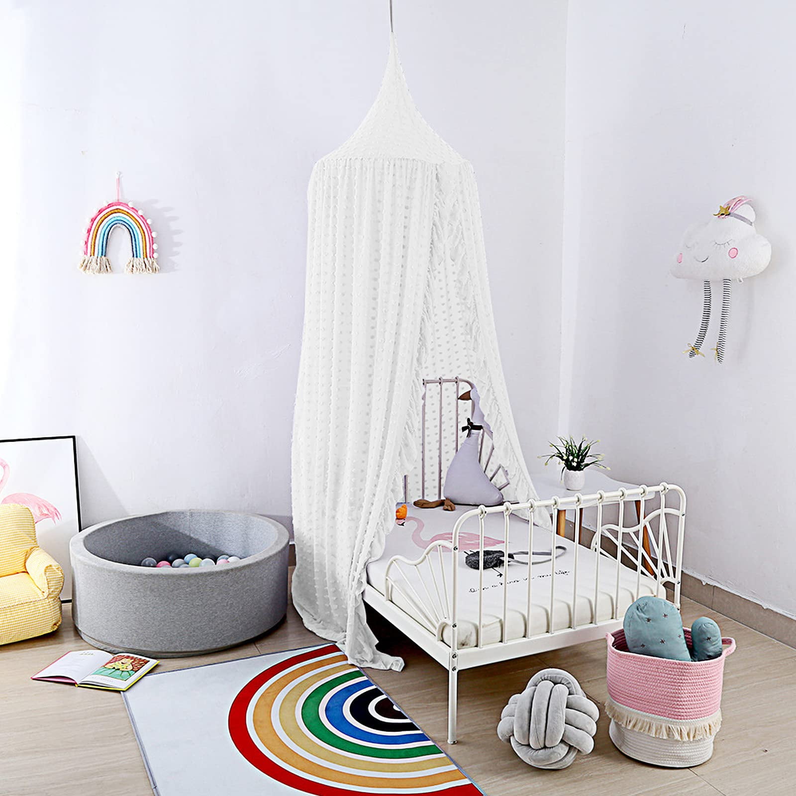 OldPAPA Kids Baby Bed Canopy Mosquito Net,Girls Princess Lace Dream