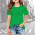 thumbnail image 2 of JAJAHO Girls Summer Top Oversized T Shirts For Girl Short Sleeve Crew Neck Letter Graphic Tee 3-14Y Baggy Streetwear Versatile Tops, 2 of 8