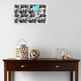 thumbnail image 3 of PinPix 24x14 Custom Cork Bulletin Board Bohemian Elephants Navy Poster Board Has a Fabric Style Canvas Finish, Framed in Bohemian Elephants Navy, by ArtToFrames (PinPix-1579), 3 of 5