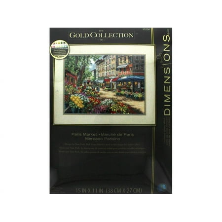 UPC: 0088677352561 | Dimensions Cross Stitch Kit 15×11 Paris Market