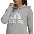 thumbnail image 3 of adidas Women's Standard Loungewear Essentials Logo Fleece Hoodie, Medium Grey Heather/White, 3 of 4