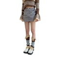 thumbnail image 3 of Wangsaura Jambières pour Femmes, Bas Tricotés Longueur Genou Couleur Contrastée, 3 of 6