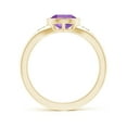 thumbnail image 2 of ANGARA Natural Bezel-Set Pear-Shaped 1.6 ct Amethyst Ring with Diamonds in 14K Yellow Gold for Women (Size-10x7mm) | February Birthstone, Anniversary, Jewelry Gift for Women | Natural Amethyst Ring, 2 of 11