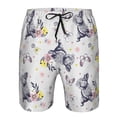 thumbnail image 4 of Naloa Rabbit And Butterfly Men's Beach Shorts, Surfing shorts, Swim trunks, Quick Dry Swim Trunks for Surfing Beach Fun - XX-Large, 4 of 9