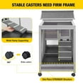 thumbnail image 4 of Aivituvin 62" Rabbit Hutch Bunny Cage Outdoor & Indoor with Wheels, Two Layer Guinea Pig House with Pull Out Tray, Chew-Proof Ramp, Waterproof Roof, 4 of 12