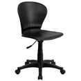 thumbnail image 2 of Emma + Oliver Low Back Black Plastic Swivel Task Office Chair, 2 of 13