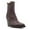 Dark Grey, variant on Women Pointed Toe Pull On Ankle Boots Wide Calf Cork Stacked Mid High Heels Fashion Work Daily Chelsea Boots Size 8.5 Beige