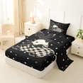 thumbnail image 2 of Erosebridal Black Buffalo Rabbit Kid Twin Sheet Sets, Princess Bowknot Bedding, 3-Piece, 2 of 5