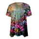 thumbnail image 4 of Blusa de manga corta de verano con cuello redondo para mujer a la moda, camisetas con estampado informal Fridja  hjk3371, 4 of 4