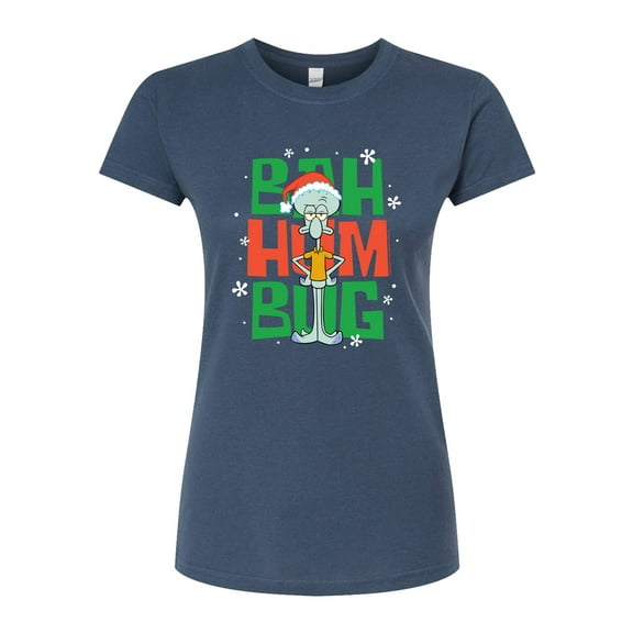 SpongeBob SquarePants - Squidward Bah Humbug - Juniors Fitted Graphic T-Shirt