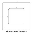 thumbnail image 2 of Off White Pebble Picture Frame Mat for 7x7 Frames - Fits 4x4 Photos - 1 Mat, 2 of 7