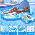 thumbnail image 3 of Piscina flotante KIZJORYA 2025 con toldo y portavasos para adultos, 3 of 9
