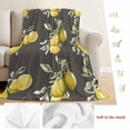 thumbnail image 5 of Summer Yellow Lemon Blanket Soft Cozy Warm Throw Blanket for Couch, Plush Fuzzy Flannel Fleece Blankets for Sofa, Watercolor Botanical Modern Bed Blankets Lightweight Gifts for Women, 40"x60", 5 of 9