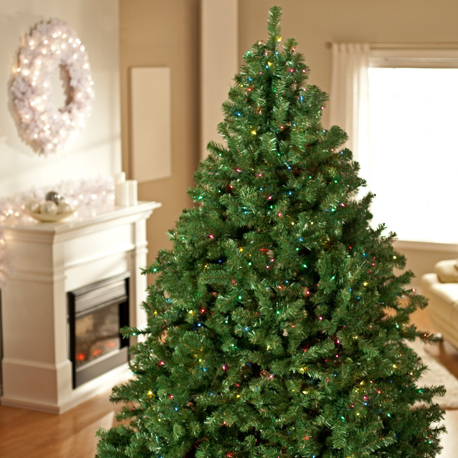 Classic Pine Full Pre-lit Christmas Tree - Walmart.com