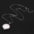thumbnail image 2 of Stainless Steel Round Shaped Locket Style Statement Party Wedding Pendant Necklace, 2 of 3