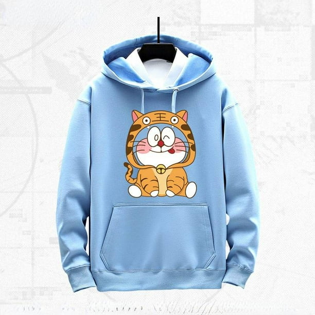 2022 Doraemon De Dibujos Animados Tigre Suéter Sudadera Con Capucha Hombre Y Mujer Todo Partido Delgado Terciopelo Casual Chamarra