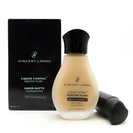 Vincent Longo Liquid Canvas Healthy Fluid Sheer Matte Foundation with Antioxidants (with pump) Golden Porcelain 1 Oz.