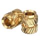 thumbnail image 2 of 120Pcs M3X5.7-OD4.6 Thread Knurled Brass Threaded Heat Set Heat Resistant Insert Embedment Nut for 3, 2 of 5