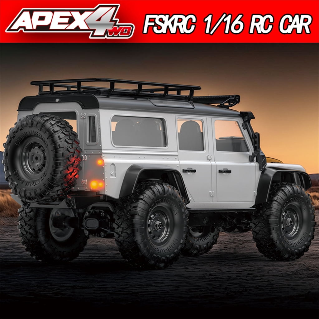 1/16 Remote Control Crawler Car Toy Powerful Motor Vehicle With LED Roof Lamp