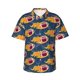 thumbnail image 1 of Fotbe Burning Rugby Balls Camisa Hawaiana para Hombre Unisex – Camisa Casual de Verano con Botones de Manga Corta de Algodón y Lino,3X-Large, 1 of 7