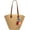 Khaki, variant on Kukuzhu Straw Tote Bag for Women Beach Summer Vacation Boho Rattan Handbags Large Woven Shoulder Purse