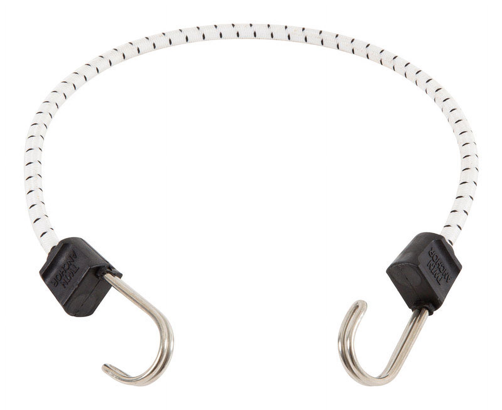 Keeper 8866196 32 in. Marine Twin Anchor Bungee Cord, White & Black - Pack of 10