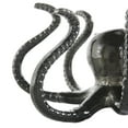 thumbnail image 5 of 9"W, 4"H Black Aluminum Metal Octopus Sculpture with Splayed Arms, by DecMode (2 Count), 5 of 9