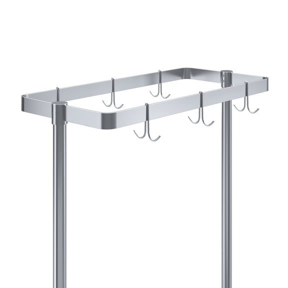 AmGood 36 in. Stainless Steel Table-Mounted Pot Rack With 6 Hooks