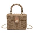 thumbnail image 1 of Bolsa bandolera de hombro de paja de ratán, cesta tejida para mujer, de mano de playa de verano Ndcxsfigh Para Estrenar, 1 of 9