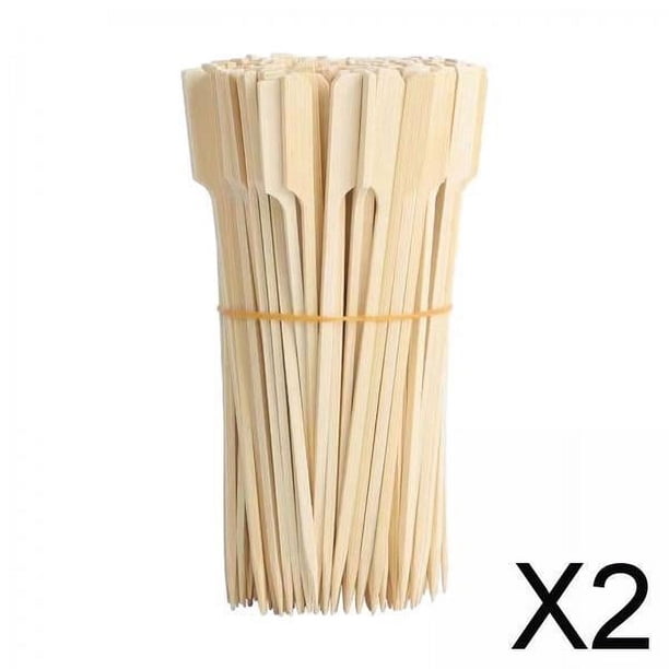 Juego de brochetas de bambú para asar al aire libre 2 piezas