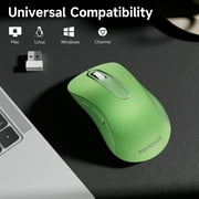 Wireless Mouse, 2.4GHz with USB Receiver, 1200 DPI Optical Tracking, 5 Buttons,Ambidextrous PC/Mac/Laptop -Mint